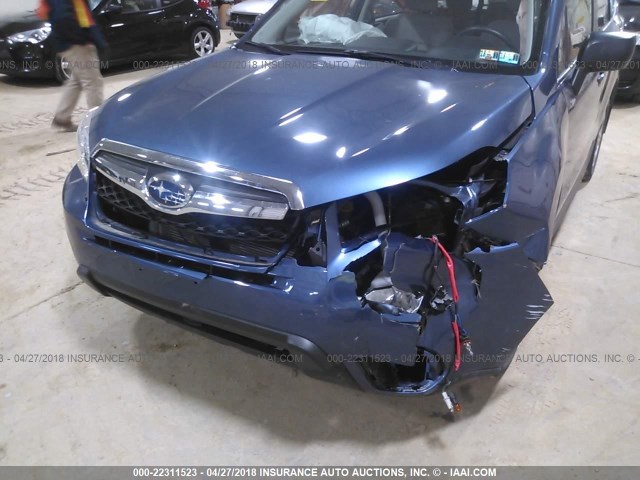 JF2SJAAC2EH459139 - 2014 SUBARU FORESTER 2.5I BLUE photo 6