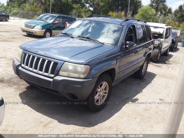 1J4GX48S24C163402 - 2004 JEEP GRAND CHEROKEE LAREDO/COLUMBIA/FREEDOM BLUE photo 2