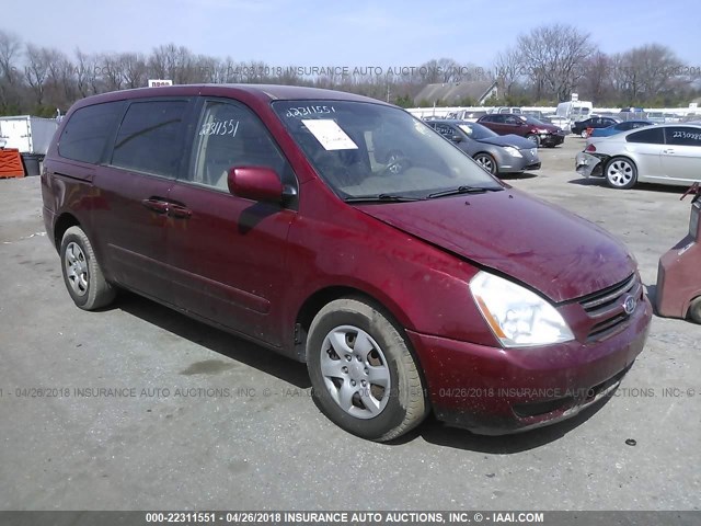 KNDMB233266047405 - 2006 KIA SEDONA EX/LX RED photo 1