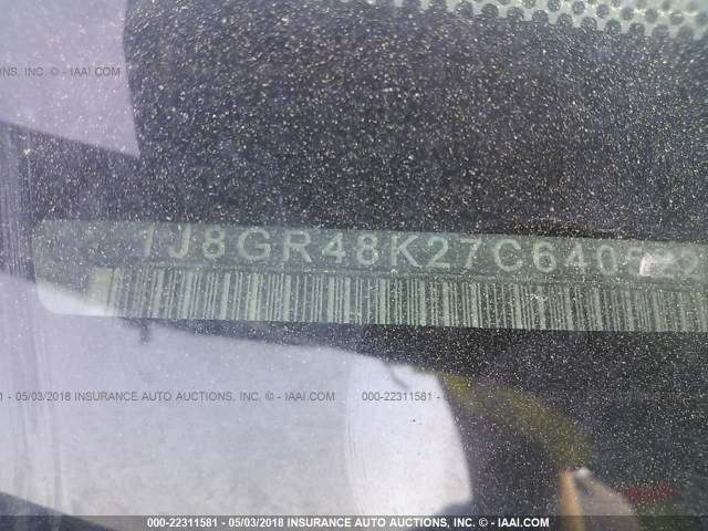 1J8GR48K27C640522 - 2007 JEEP GRAND CHEROKEE LAREDO/COLUMBIA/FREEDOM 灰色 照片 9