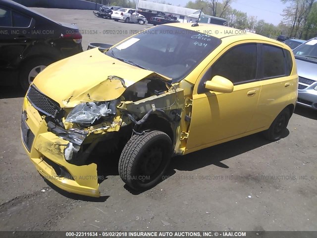 KL1TD6DE5AB118388 - 2010 CHEVROLET AVEO LS/LT 黄色 照片 2