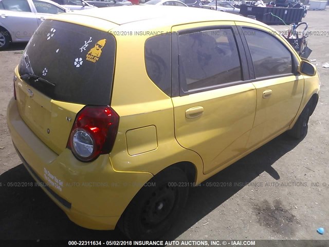 KL1TD6DE5AB118388 - 2010 CHEVROLET AVEO LS/LT 黄色 照片 4