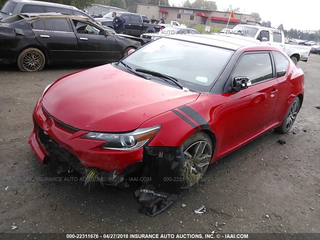 JTKJF5C72F3090258 - 2015 TOYOTA SCION TC RED photo 2