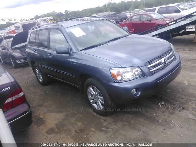 JTEGW21A670023403 - 2007 TOYOTA HIGHLANDER HYBRID BLUE photo 1