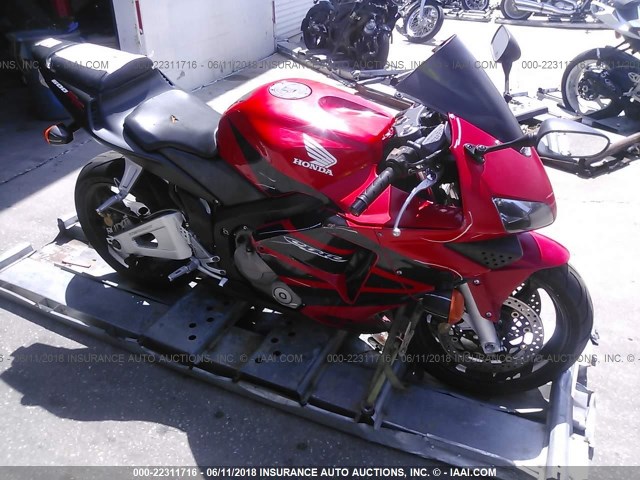 JH2PC37054M105457 - 2004 HONDA CBR600 RR RED photo 1