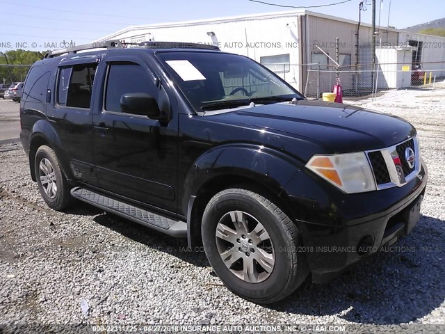 5N1AR18U07C626501 - 2007 NISSAN PATHFINDER LE/SE/XE BLACK photo 1