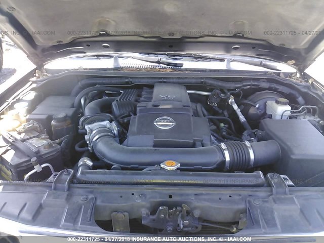 5N1AR18U07C626501 - 2007 NISSAN PATHFINDER LE/SE/XE შავი ფოტო 10