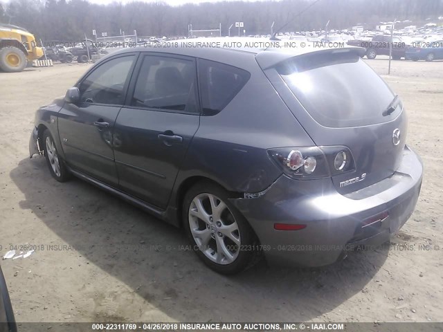 JM1BK343281138735 - 2008 MAZDA 3 HATCHBACK GRAY photo 3