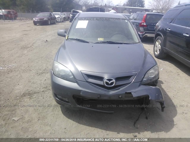 JM1BK343281138735 - 2008 MAZDA 3 HATCHBACK GRAY photo 6