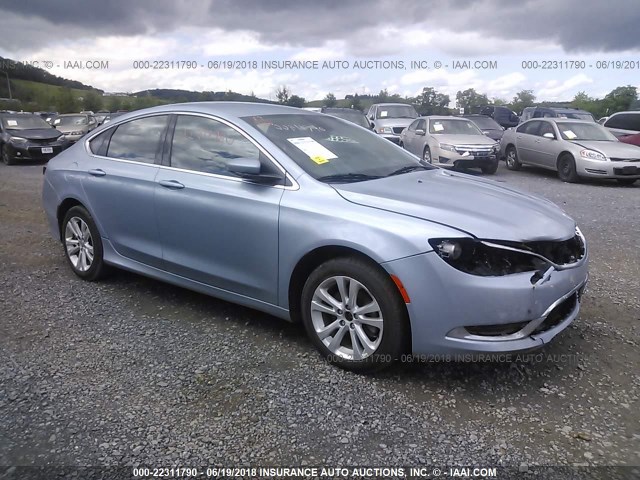 1C3CCCAB7FN695597 - 2015 CHRYSLER 200 LIMITED Light Blue photo 1