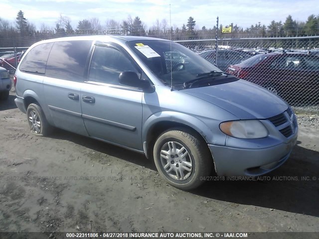 1D4GP24R56B539292 - 2006 DODGE GRAND CARAVAN SE Light Blue photo 1