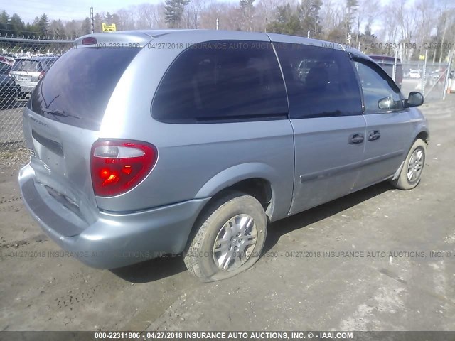 1D4GP24R56B539292 - 2006 DODGE GRAND CARAVAN SE Light Blue photo 4