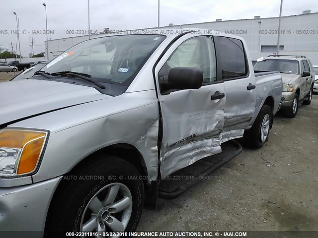 1N6BA0ED3AN322828 - 2010 NISSAN TITAN XE/SE/LE SILVER photo 6