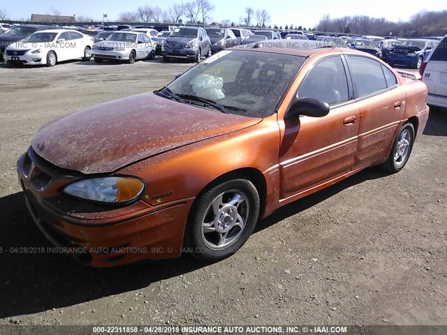 1G2NV52E44C108501 - 2004 PONTIAC GRAND AM GT1 ORANGE photo 2