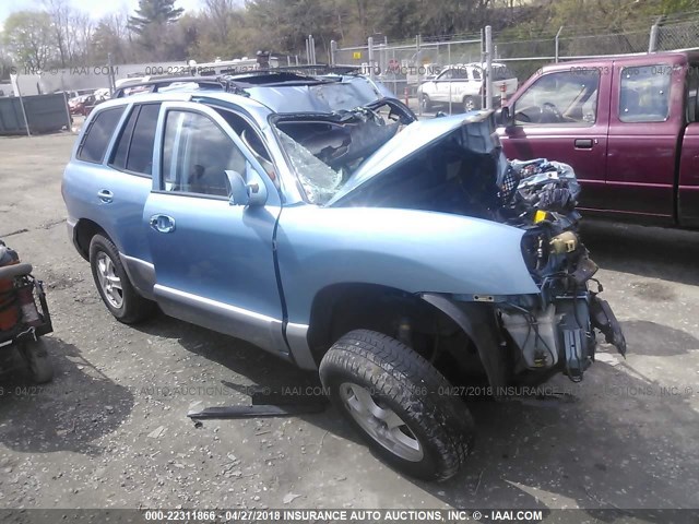 KM8SC13D63U525254 - 2003 HYUNDAI SANTA FE GLS/LX BLUE photo 1