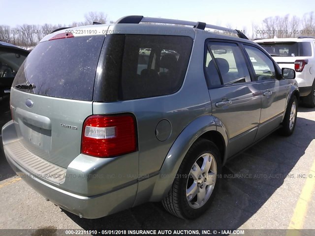 1FMDK03137GA13886 - 2007 FORD FREESTYLE LIMITED GREEN photo 4