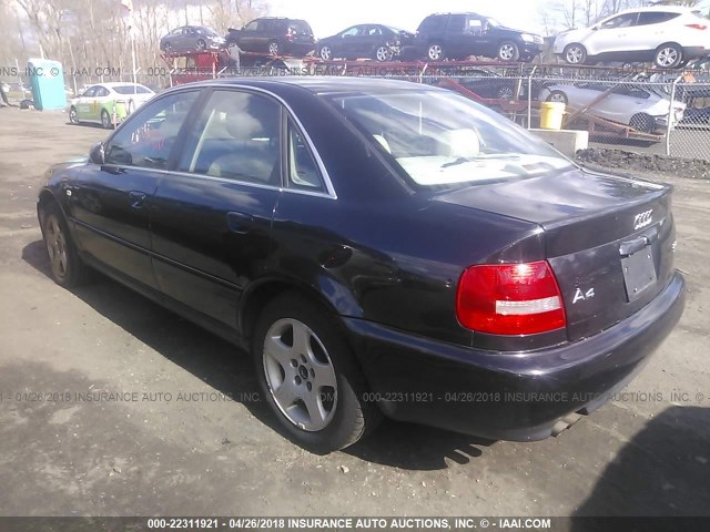 WAUDH68D0YA072906 - 2000 AUDI A4 2.8 QUATTRO BLACK photo 3