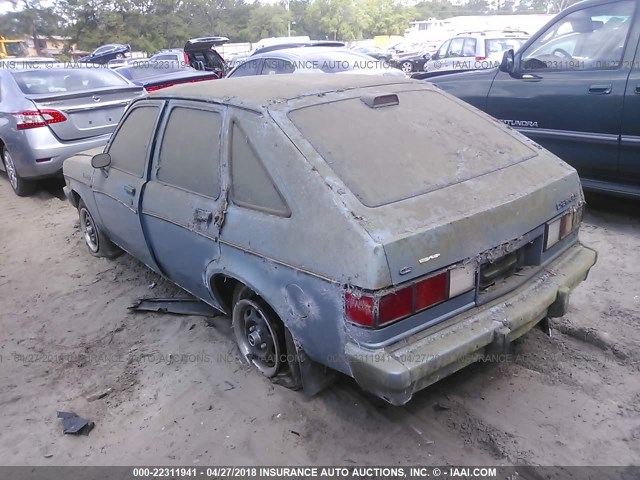 1G1TB68C7GA168918 - 1986 CHEVROLET CHEVETTE CS BLUE photo 3