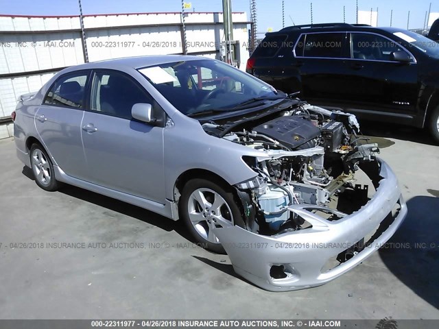 2T1BU4EE4CC835702 - 2012 TOYOTA COROLLA S/LE SILVER photo 1