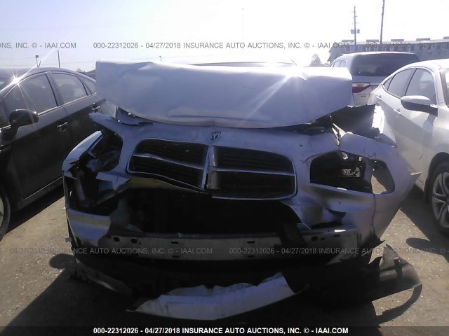 2B3CA3CV2AH222508 - 2010 DODGE CHARGER SXT SILVER photo 6