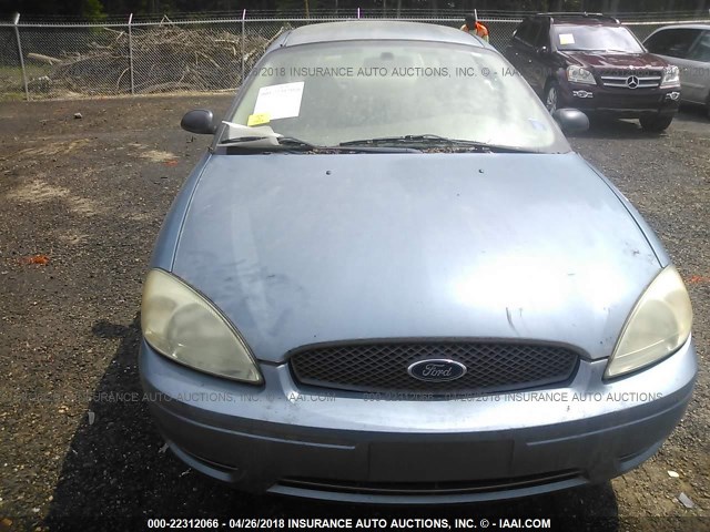 1FAFP53U76A247171 - 2006 FORD TAURUS SE BLUE photo 6