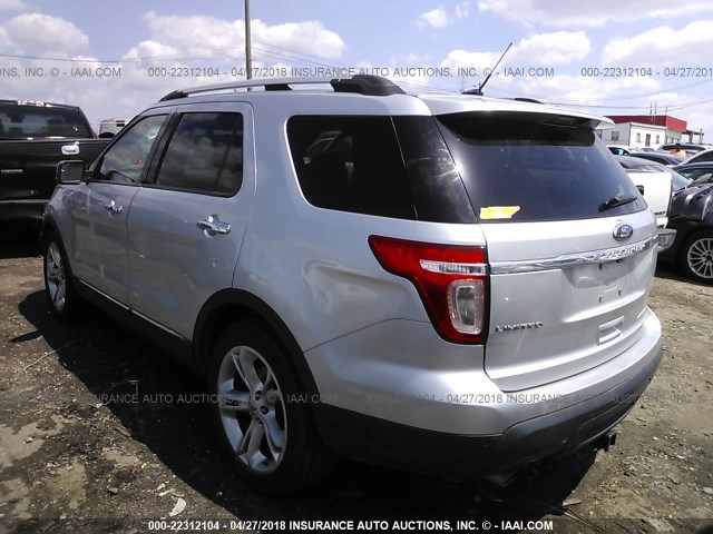 1FMHK7F86BGA69543 - 2011 FORD EXPLORER LIMITED Gümüş foto 3