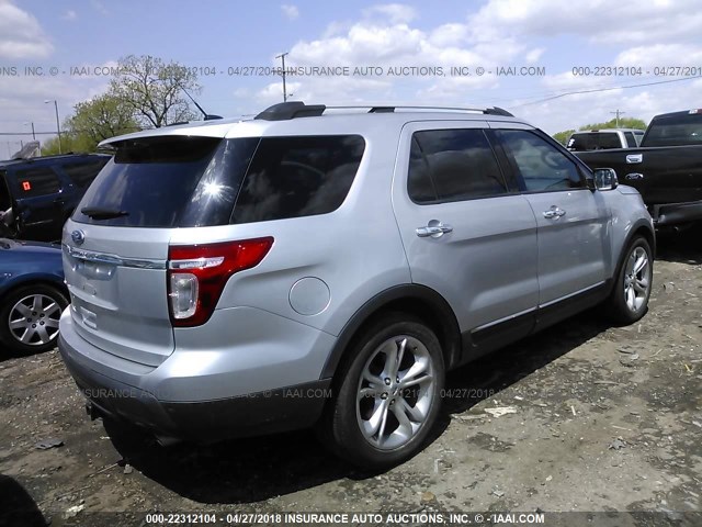 1FMHK7F86BGA69543 - 2011 FORD EXPLORER LIMITED SILVER photo 4