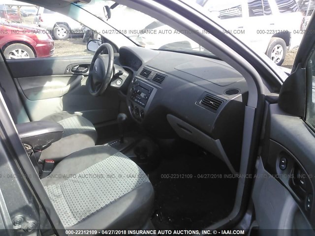 1FAHP34N87W188558 - 2007 FORD FOCUS ZX4/S/SE/SES GRAY photo 5