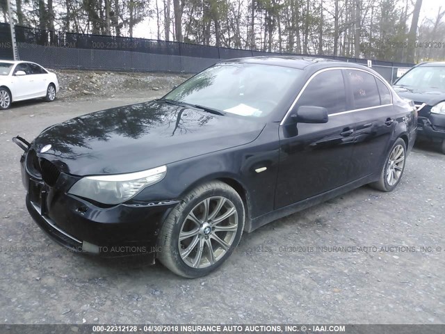 WBANV13588CZ50733 - 2008 BMW 528 XI BLACK photo 2