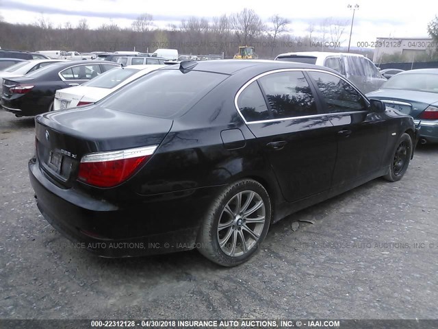 WBANV13588CZ50733 - 2008 BMW 528 XI BLACK photo 4