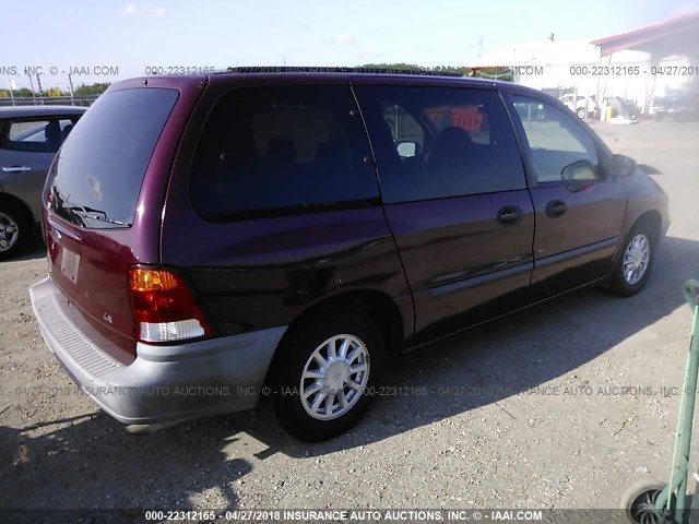 2FMZA5144YBC09685 - 2000 FORD WINDSTAR LX MAROON photo 4