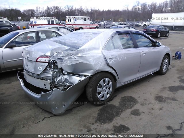 4T1BF1FK2CU035282 - 2012 TOYOTA CAMRY SE/LE/XLE SILVER photo 4