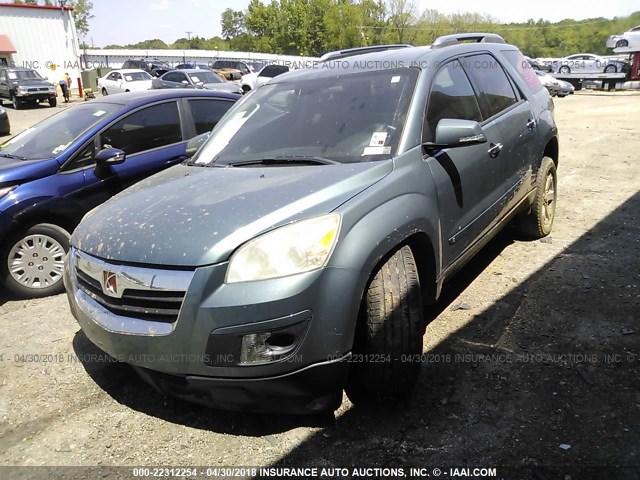 5GZEV13D89J210640 - 2009 SATURN OUTLOOK XE TEAL photo 2
