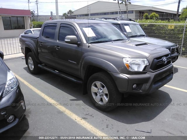 3TMJU4GN4EM171145 - 2014 TOYOTA TACOMA DOUBLE CAB PRERUNNER BROWN photo 1