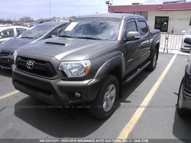 3TMJU4GN4EM171145 - 2014 TOYOTA TACOMA DOUBLE CAB PRERUNNER BROWN photo 2