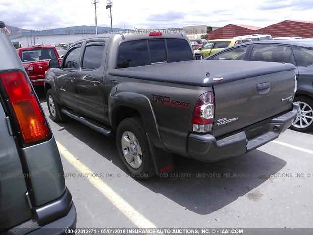 3TMJU4GN4EM171145 - 2014 TOYOTA TACOMA DOUBLE CAB PRERUNNER BROWN photo 3