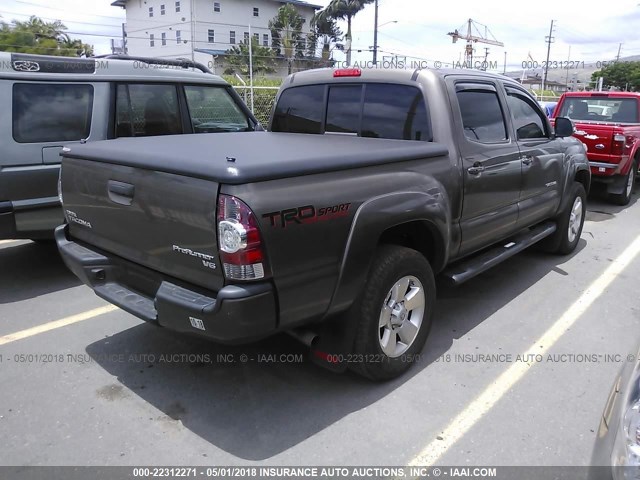 3TMJU4GN4EM171145 - 2014 TOYOTA TACOMA DOUBLE CAB PRERUNNER BROWN photo 4
