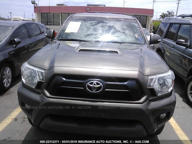 3TMJU4GN4EM171145 - 2014 TOYOTA TACOMA DOUBLE CAB PRERUNNER BROWN photo 6