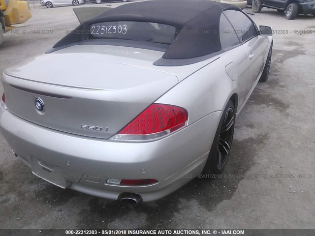 WBAEK13486CN75732 - 2006 BMW 650 I WHITE photo 4