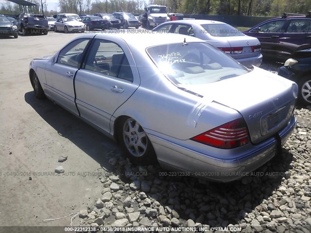 WDBNG83J53A370930 - 2003 MERCEDES-BENZ S 430 4MATIC SILVER photo 3