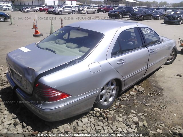 WDBNG83J53A370930 - 2003 MERCEDES-BENZ S 430 4MATIC SILVER photo 4