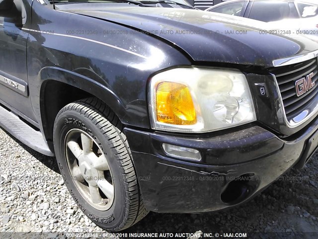 1GKDT13S352166525 - 2005 GMC ENVOY BLACK photo 6