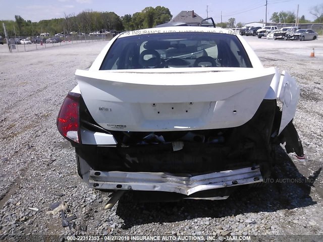 1G8AJ55F26Z137614 - 2006 SATURN ION LEVEL 2 WHITE photo 6