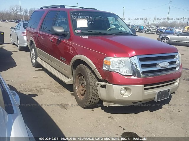 1FMFK18567LA40386 - 2007 FORD EXPEDITION EL EDDIE BAUER RED photo 1