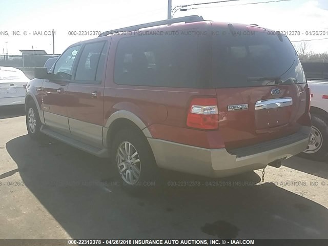 1FMFK18567LA40386 - 2007 FORD EXPEDITION EL EDDIE BAUER RED photo 3