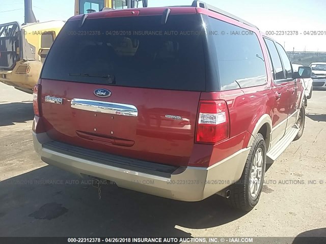 1FMFK18567LA40386 - 2007 FORD EXPEDITION EL EDDIE BAUER RED photo 4