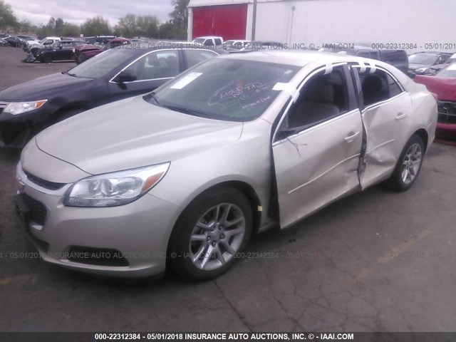 1G11C5SL2FF335534 - 2015 CHEVROLET MALIBU 1LT GOLD photo 2