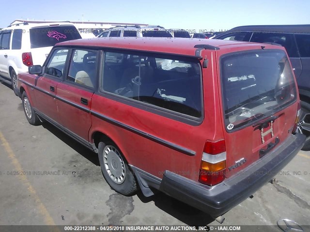 YV1AW8806P1953414 - 1993 VOLVO 240 RED photo 3