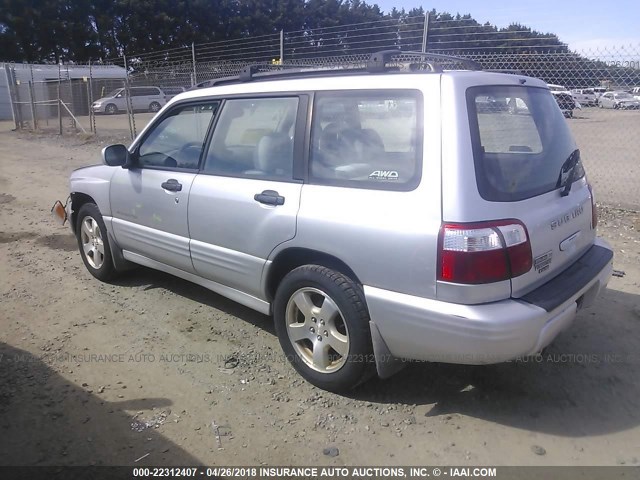 JF1SF65602H732548 - 2002 SUBARU FORESTER S SILVER photo 3