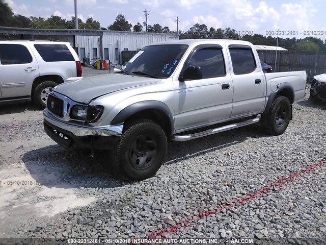 5TEGN92N53Z277437 - 2003 TOYOTA TACOMA DOUBLE CAB PRERUNNER SILVER photo 2